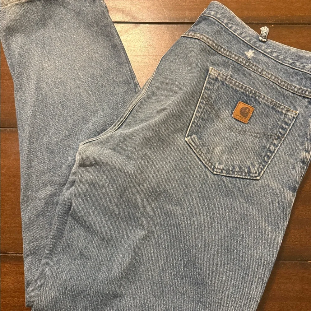 Carhartt Light Wash Denim Jeans 42x34 | Workwear / Vintage - Picture 1 of 3